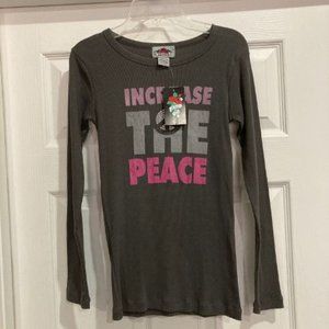 Girls FLOWERS by ZOE Tee T Shirt Glitz Gray Sz XL